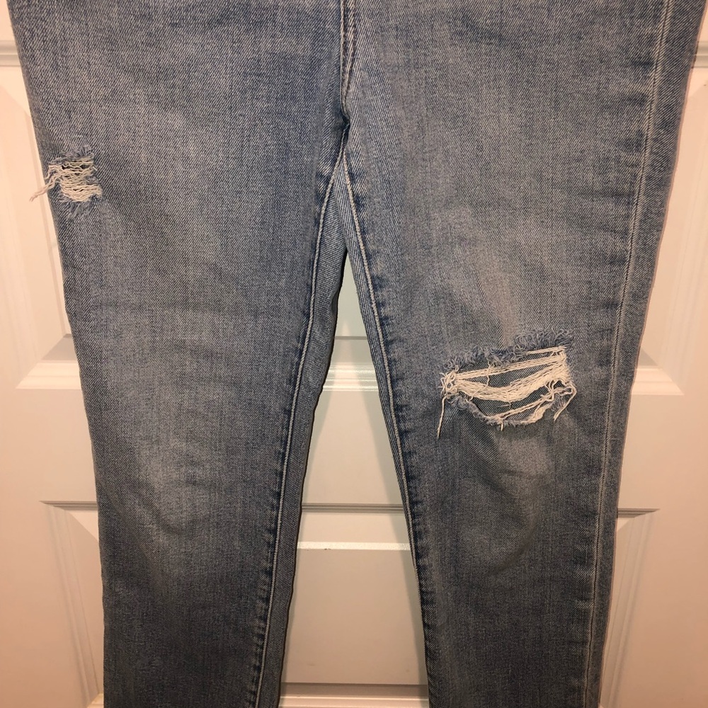 Madewell The Perfect Vintage Jeans Coffey Wash Knee Holes Distressed sz 26 - Picture 5 of 9
